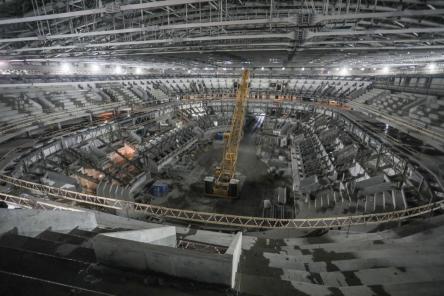 Нижегородцам показали свежие фото со стройплощадки Ледовой арены