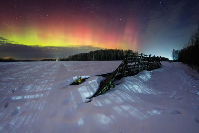 Опубликованы фотографии северного сияния в Нижегородской области - фото 1