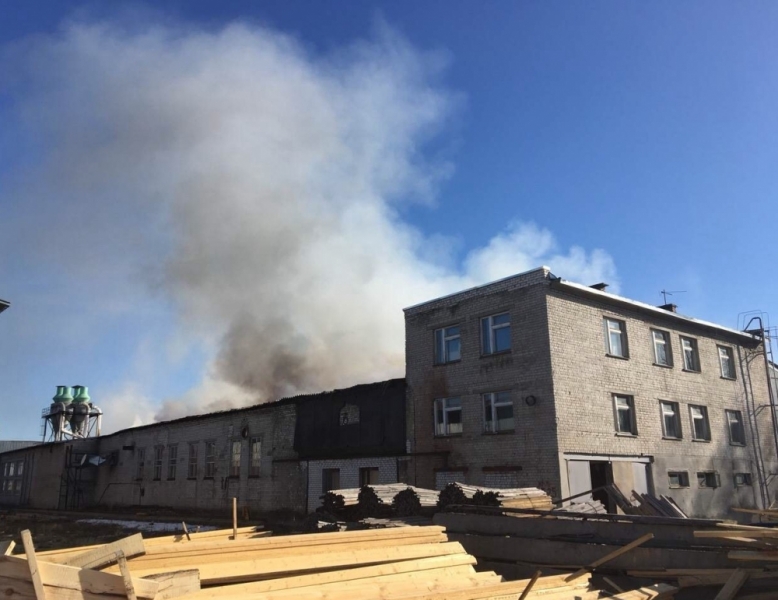 Крупный пожар произошел на складе деревообрабатывающего комбината в Канавинском районе (ФОТО) - фото 1