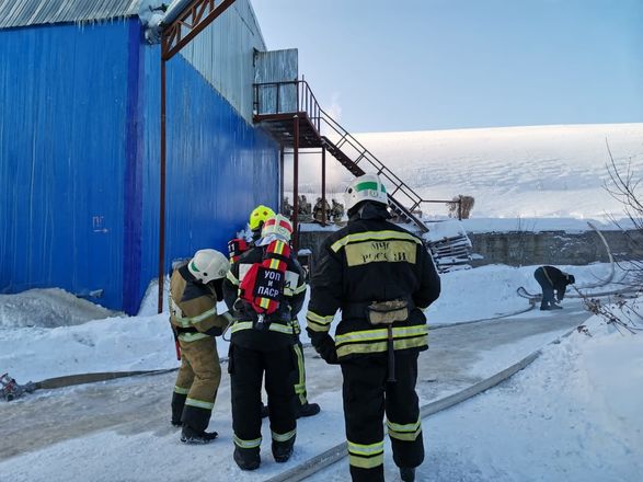 Почти 70 человек задействованы в тушении пожара в бывшем мясном комбинате в Нижнем Новгороде - фото 4
